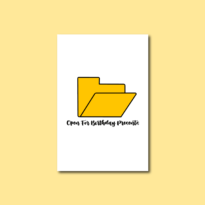 Open For Presents Card