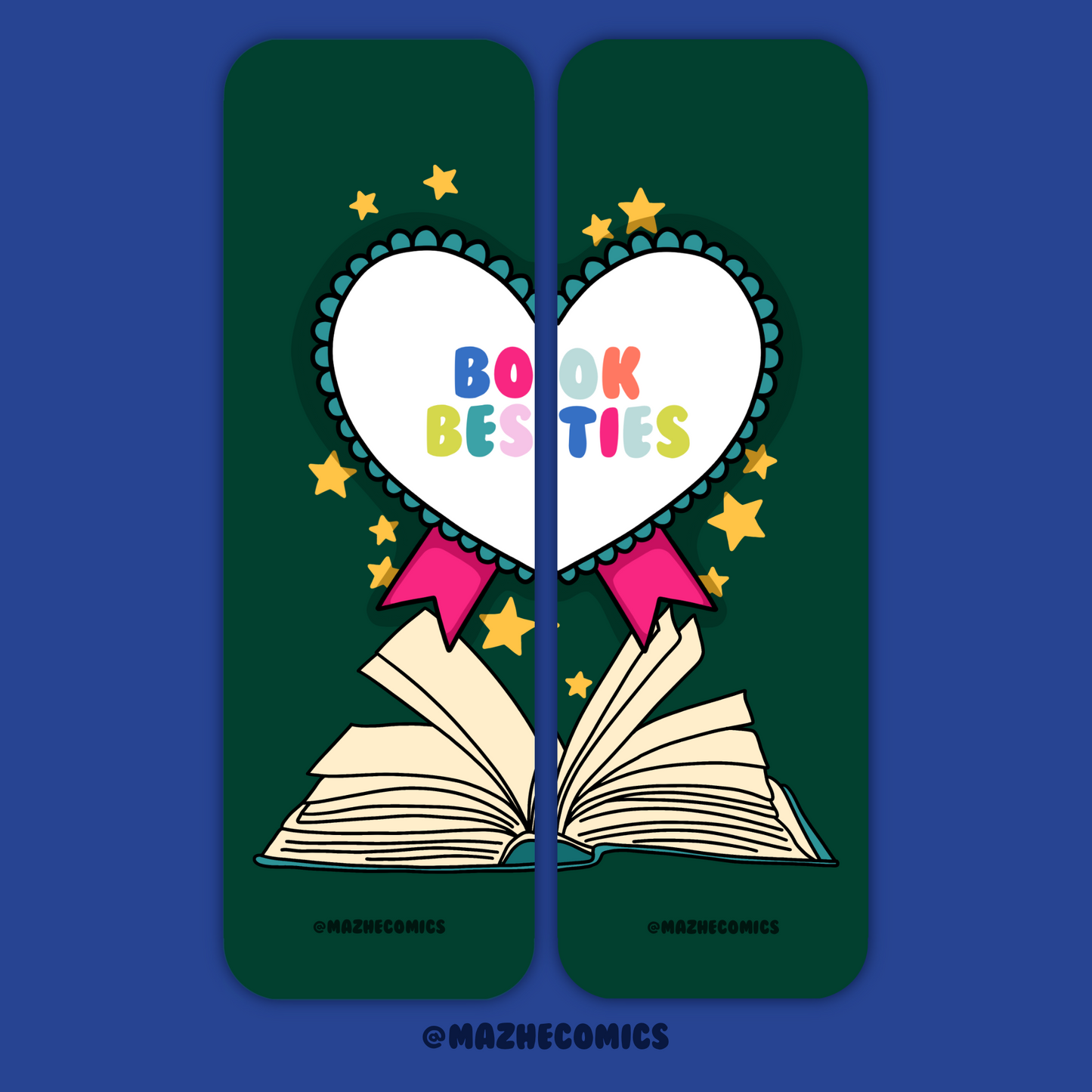 Set of 2 Book Besties Long Bookmark