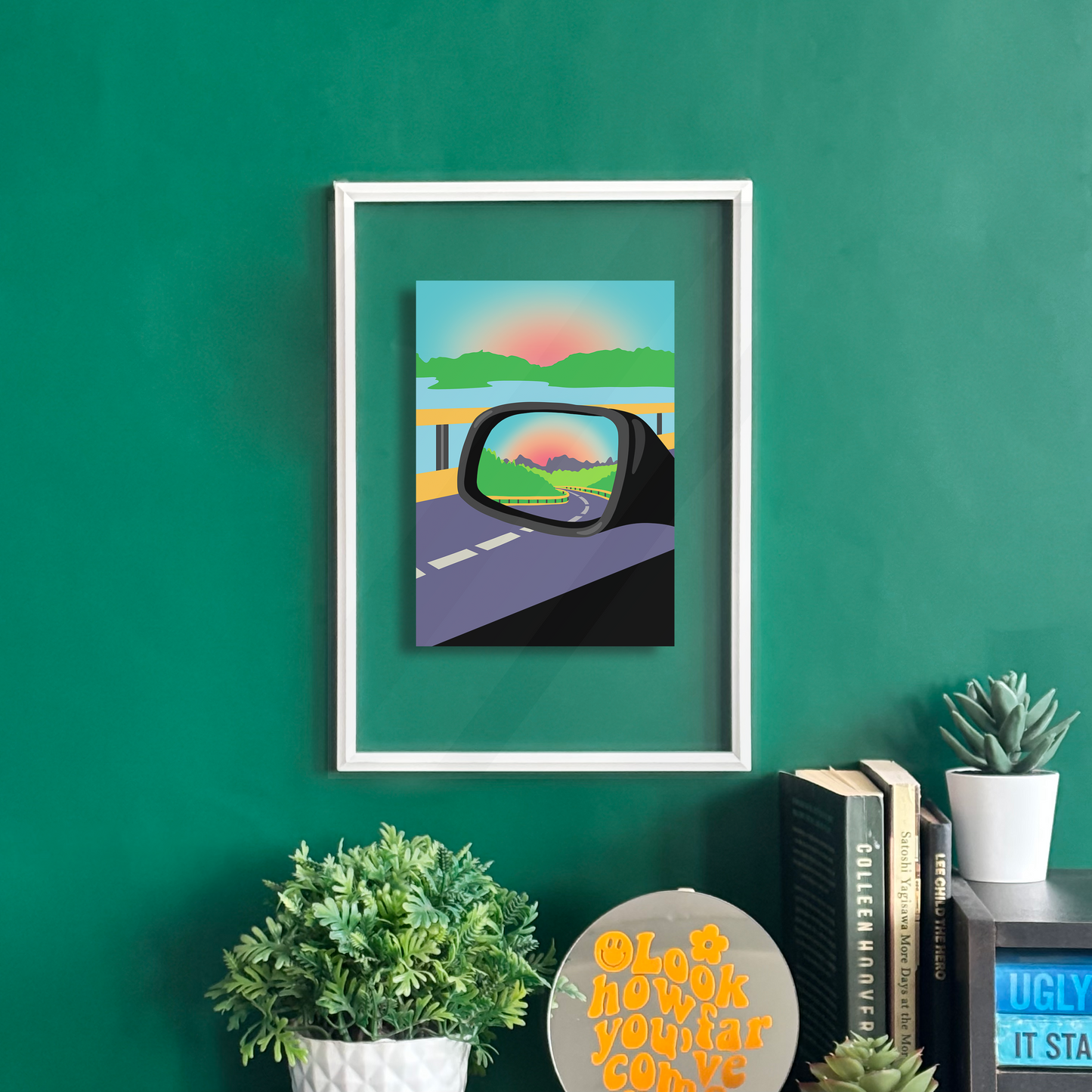 Sunset in the Mirror Frame