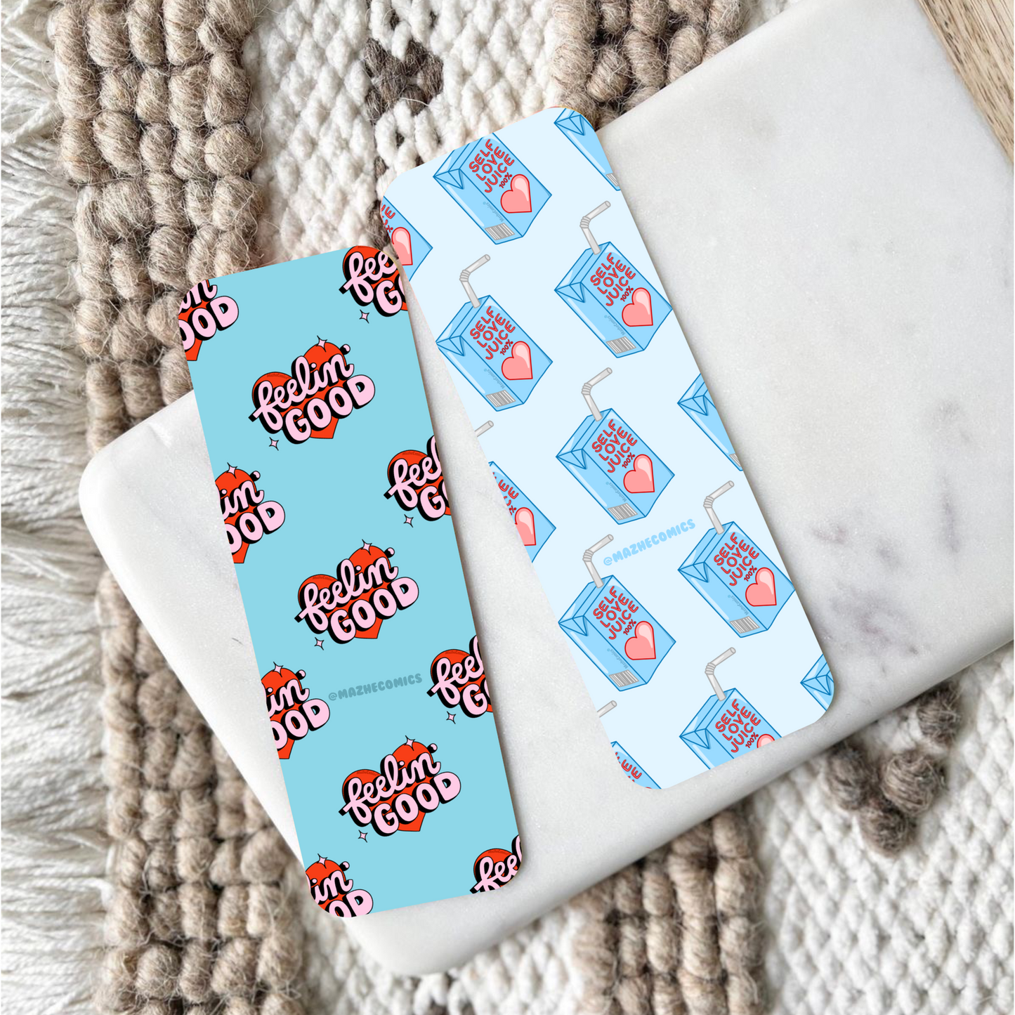 Set of 2 Self Love Long Bookmark