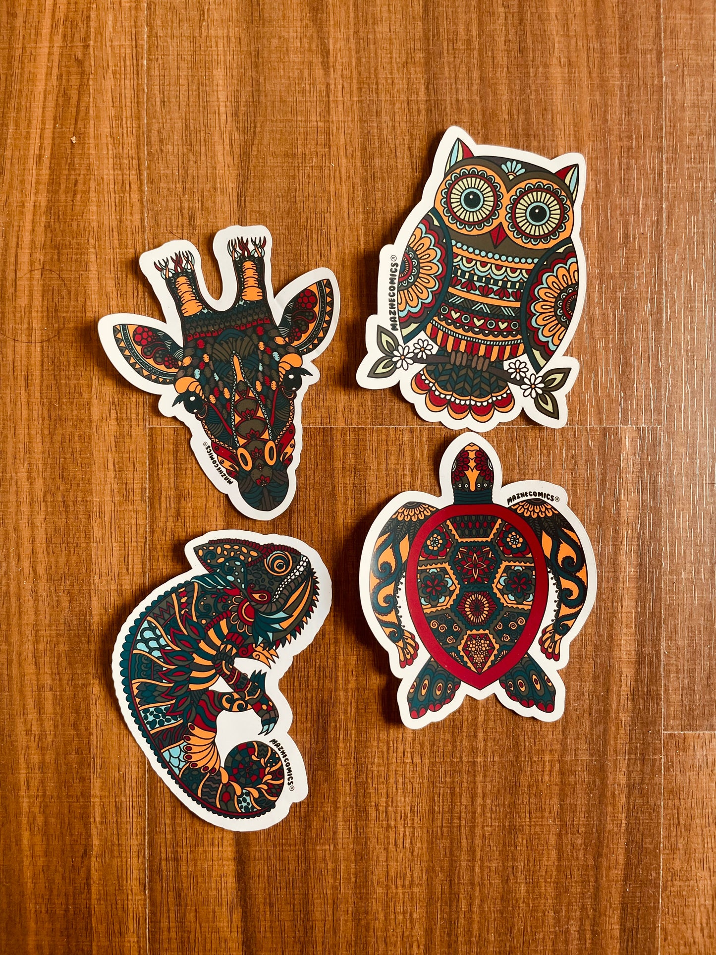 AniMandala Stickers (4pcs)