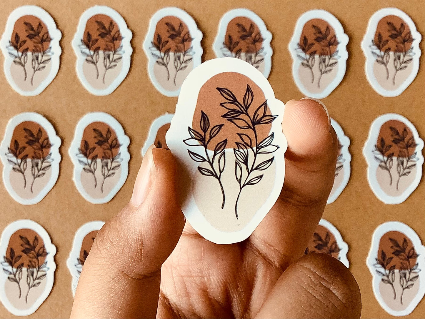 Brown Aesthetic Stickers (50pcs)