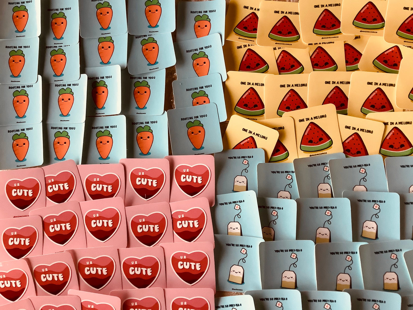 Squared Punny Stickers (50pcs)