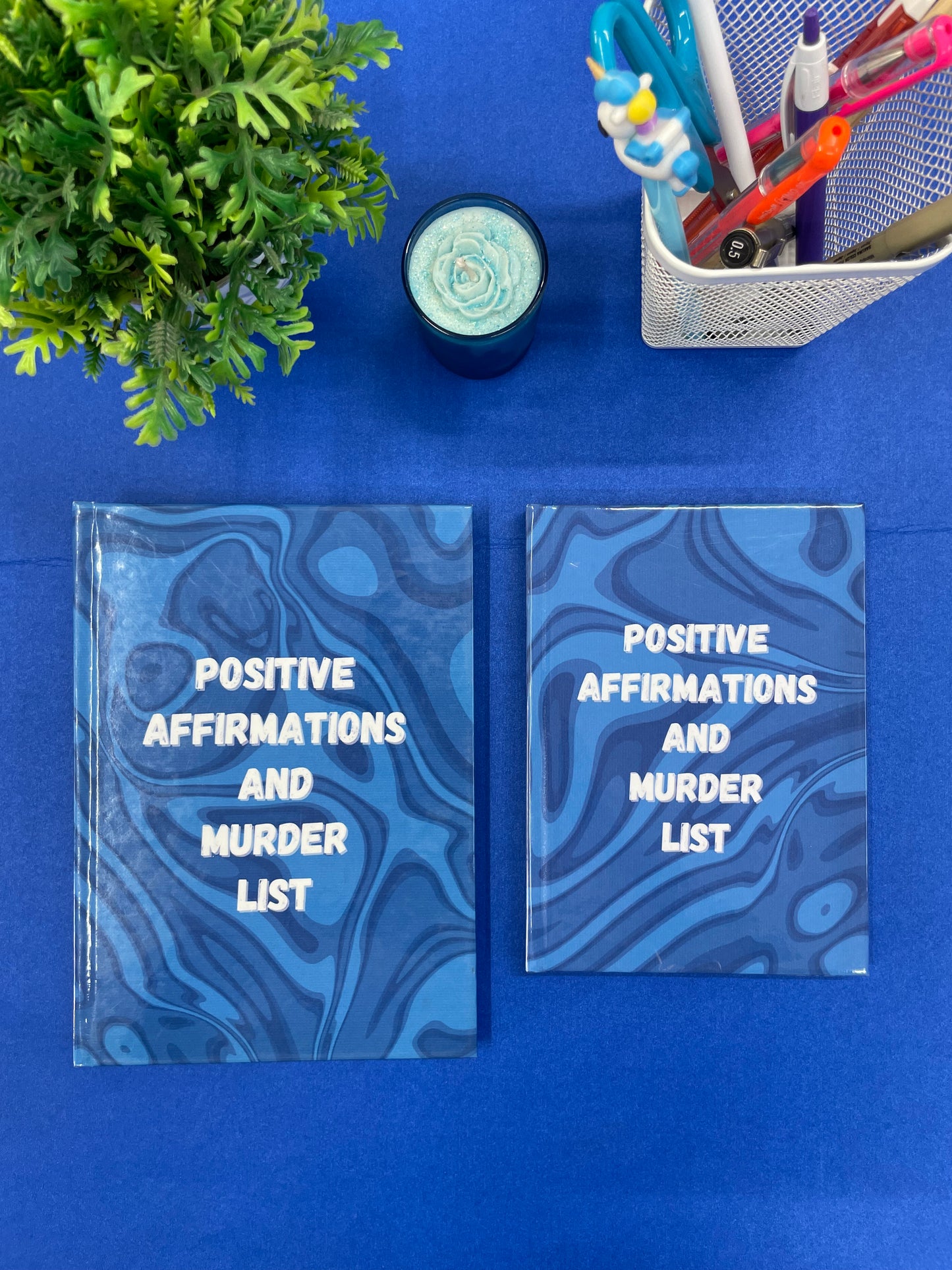 Positive Affirmations and Murder List Notebook