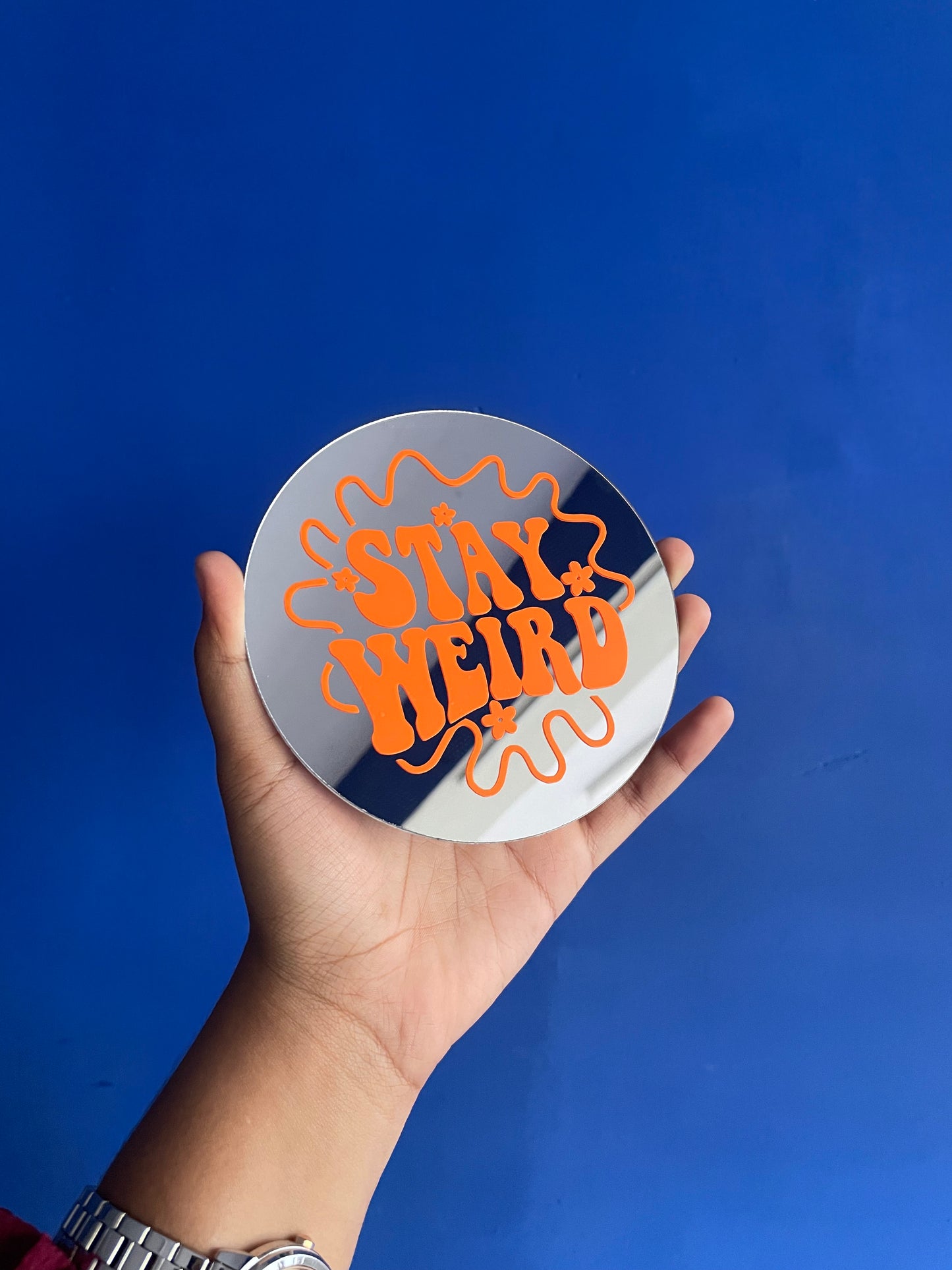 Stay Weird Mirror-Round