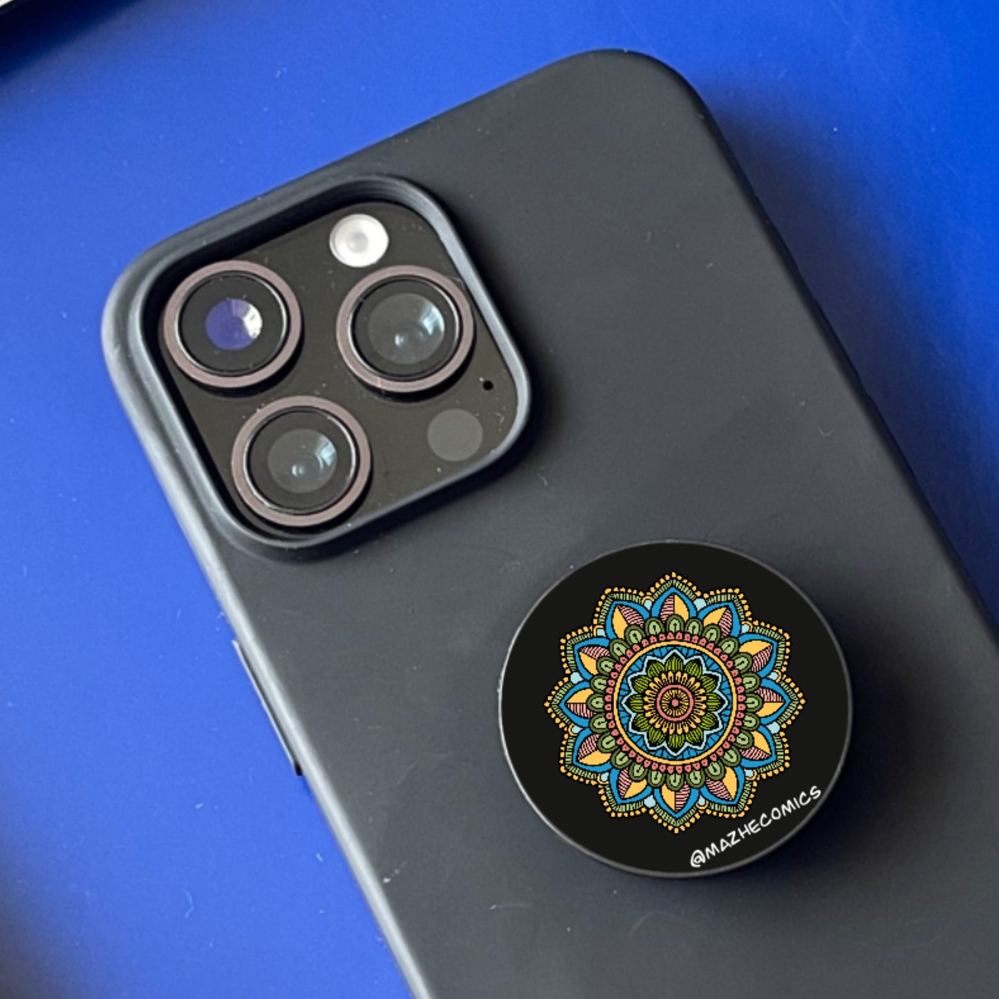 Mandala Phone Grip (Black)