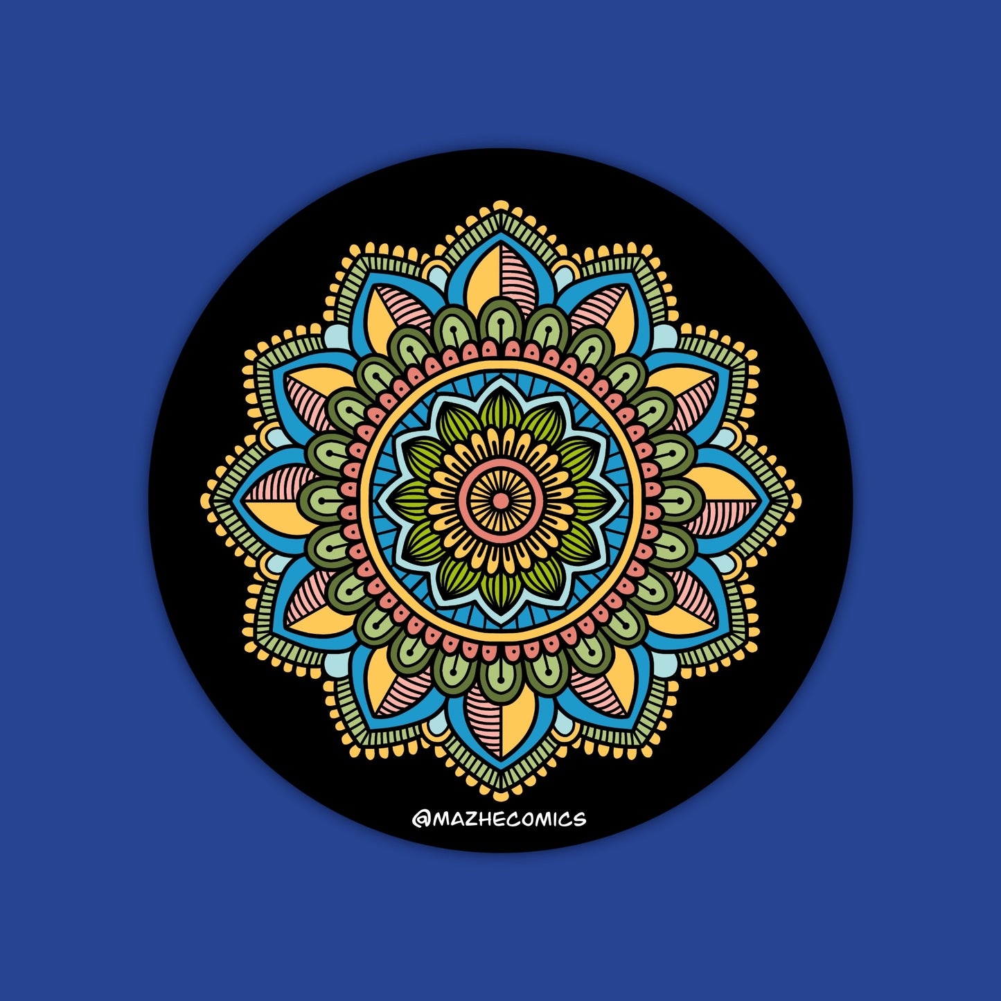 Mandala Phone Grip (Black)