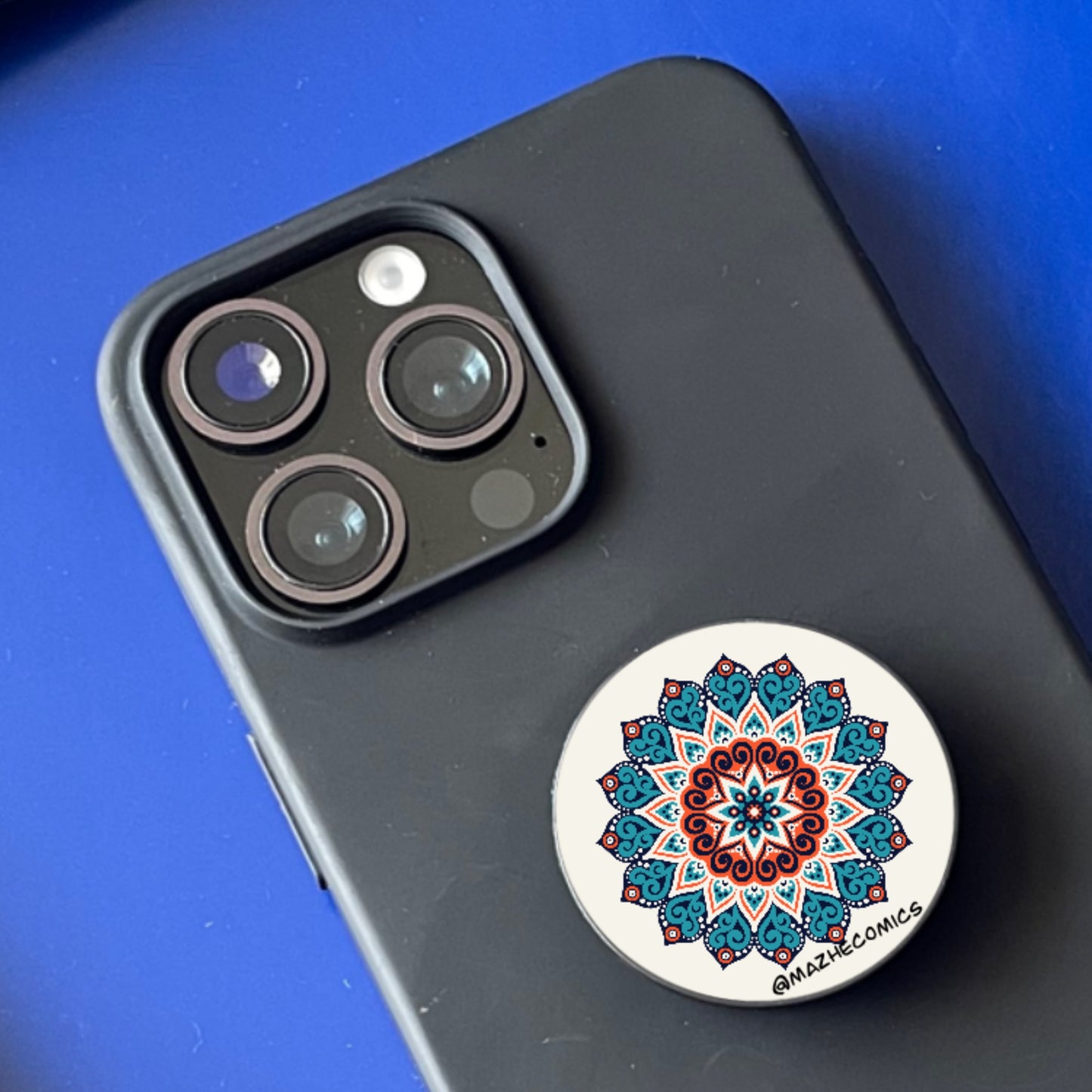 White Mandala Phone Grip