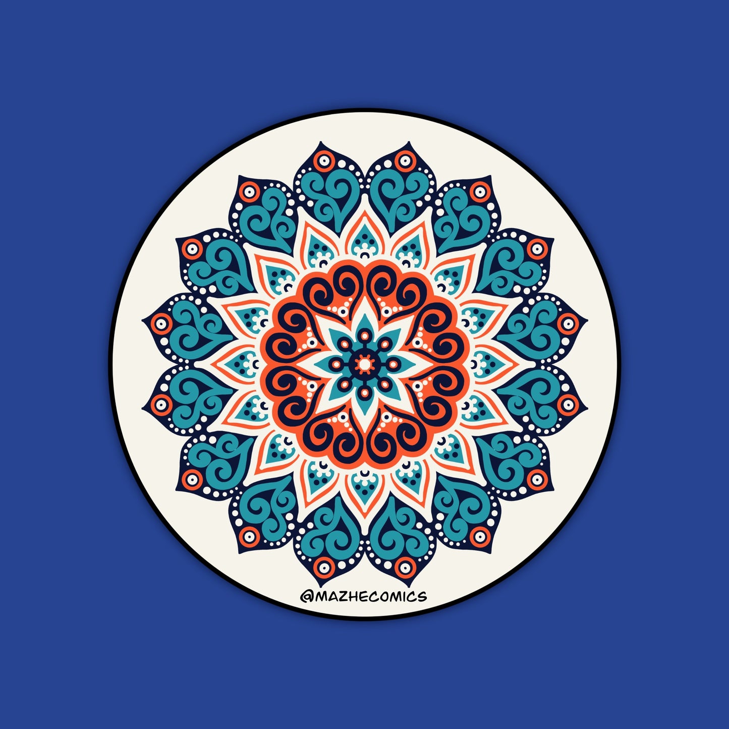White Mandala Phone Grip