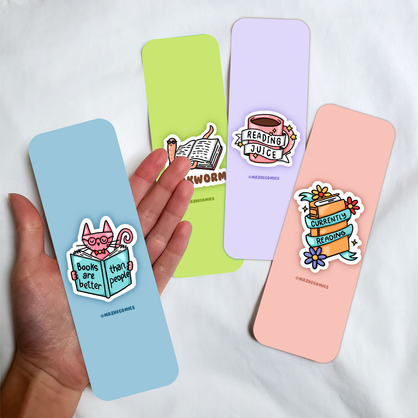 Set of 4 Relatable Sassy Long Bookmark
