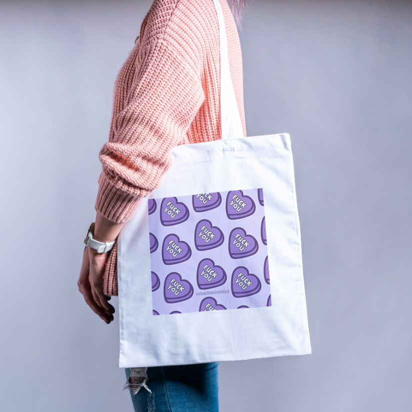 F* You Hearts Tote Bag