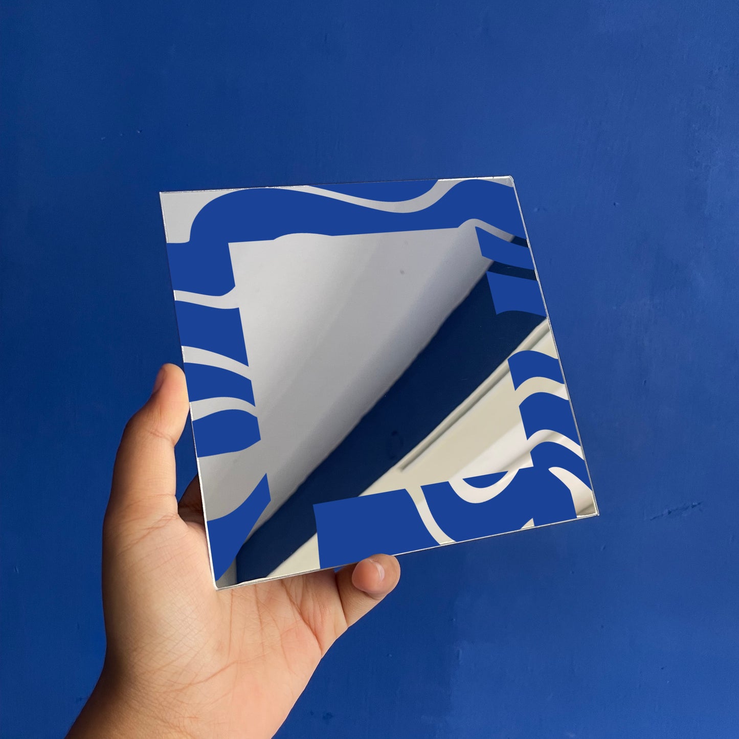 Blue Frame Mirror