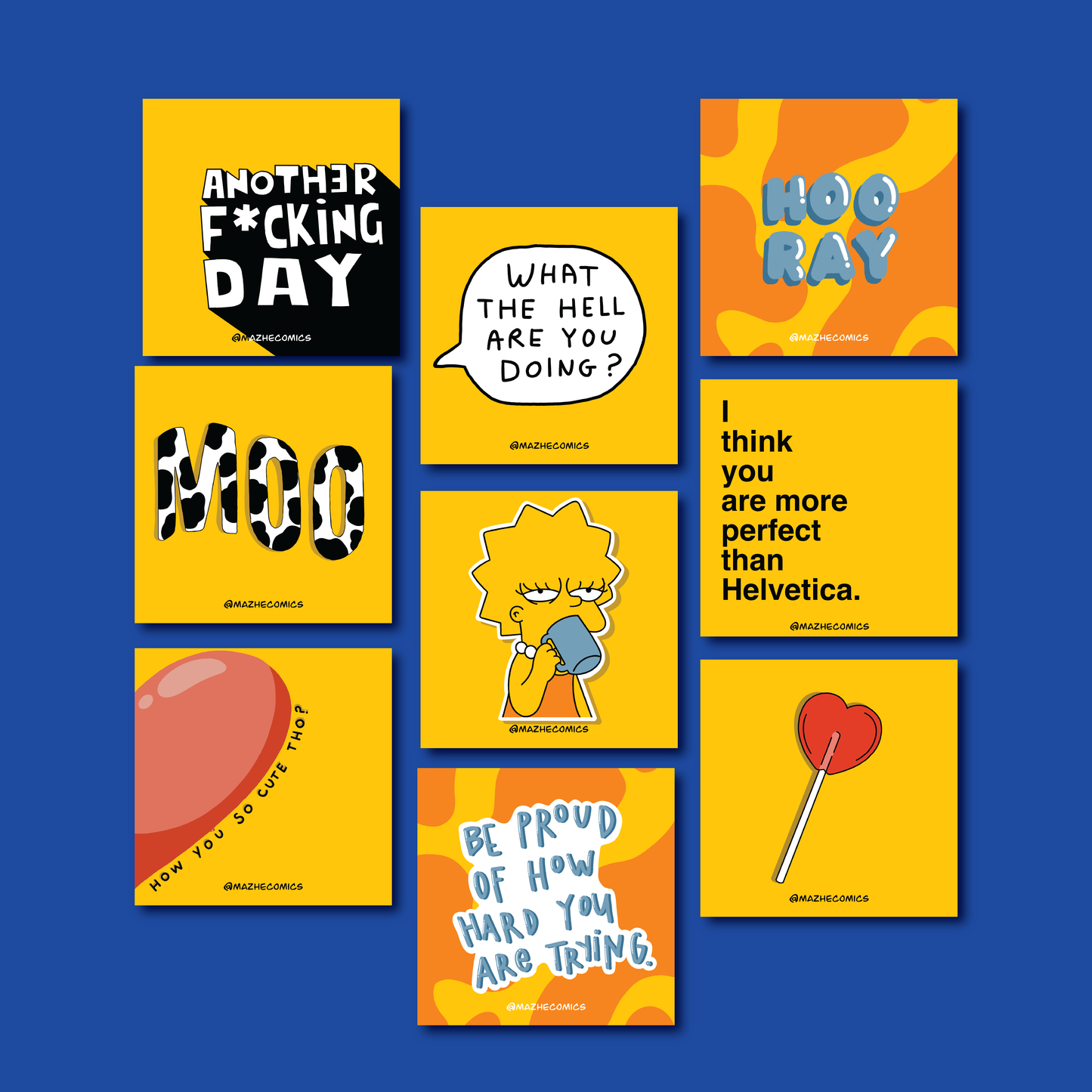 Quirky Yellow Theme (9pcs)
