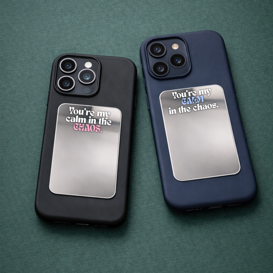 Chaos And Calm Couple Phone Mirror Set