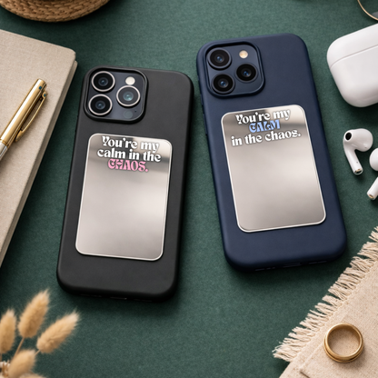 Chaos And Calm Couple Phone Mirror Set