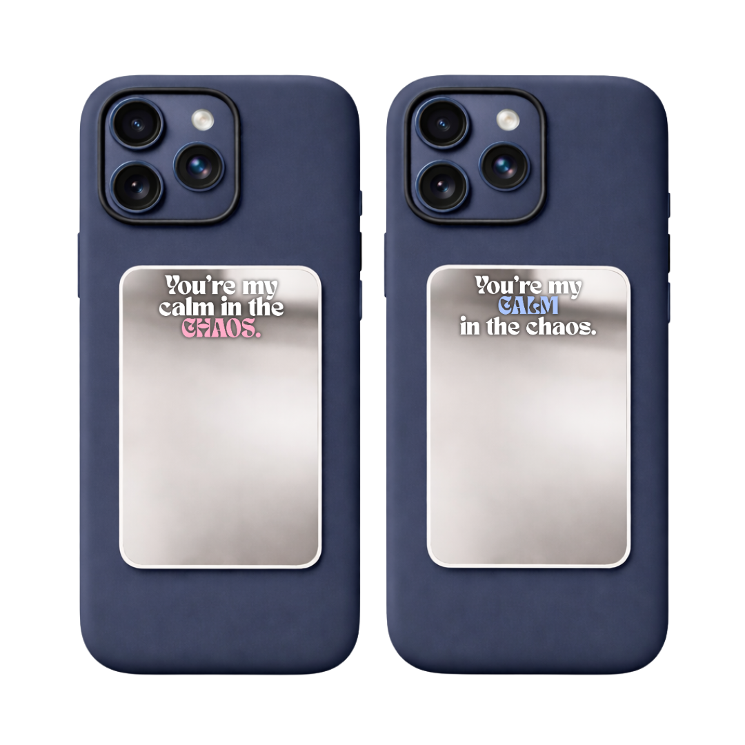 Chaos And Calm Couple Phone Mirror Set