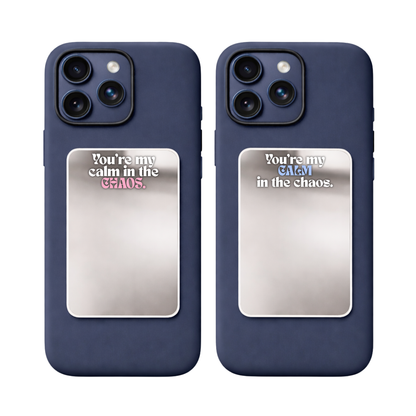 Chaos And Calm Couple Phone Mirror Set