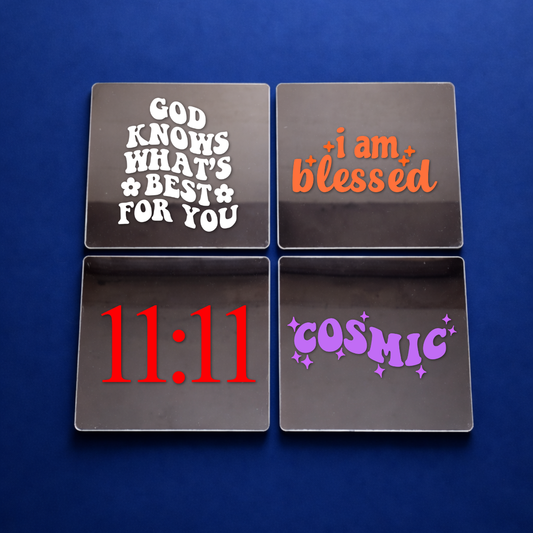 Manifest & Believe Affirmation Mirror Set (4pcs)