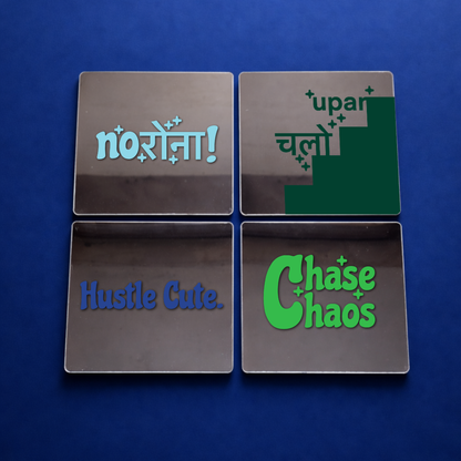 Cute Hustle Club Affirmation Mirror Set (4pcs)