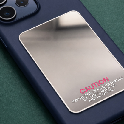 Caution Phone Mirror