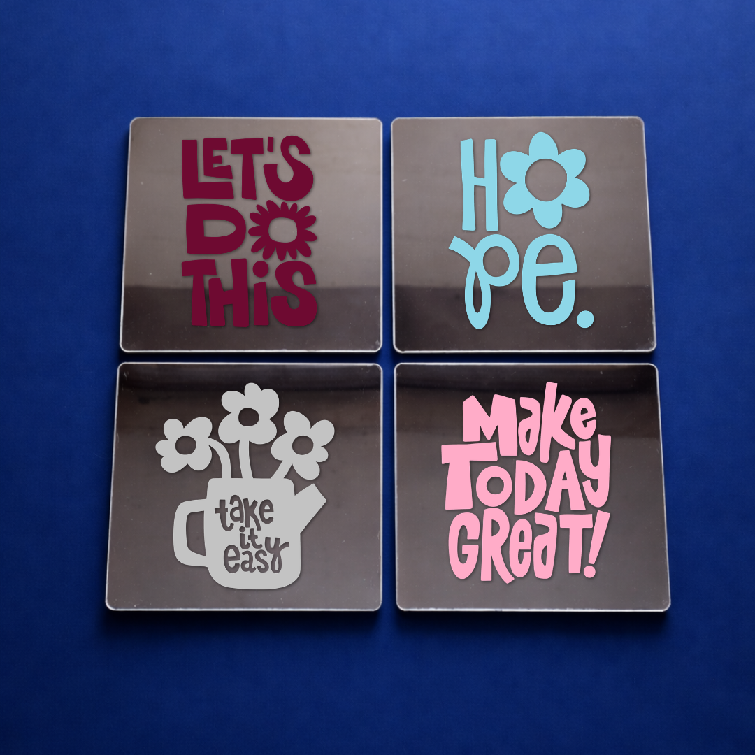 Chill & Shine Mirror Set Affirmation Mirror Set (4pcs)