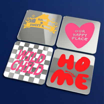 Happy Place Affirmation Mirror Set (4pcs)