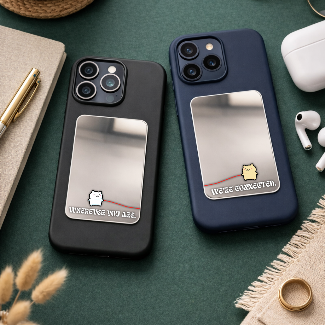 We Are Connected Phone Mirror Set