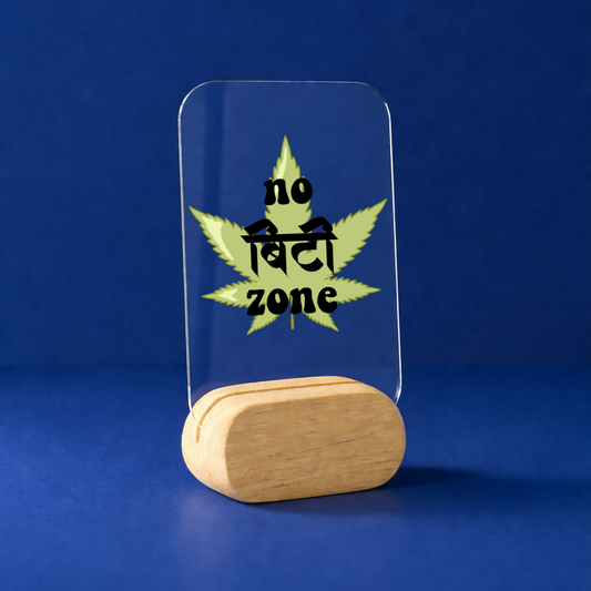 No BT Zone Desk Standee