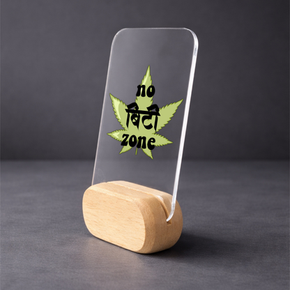 No BT Zone Desk Standee