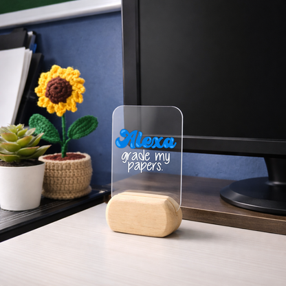Teacher & Alexa Desk Standee