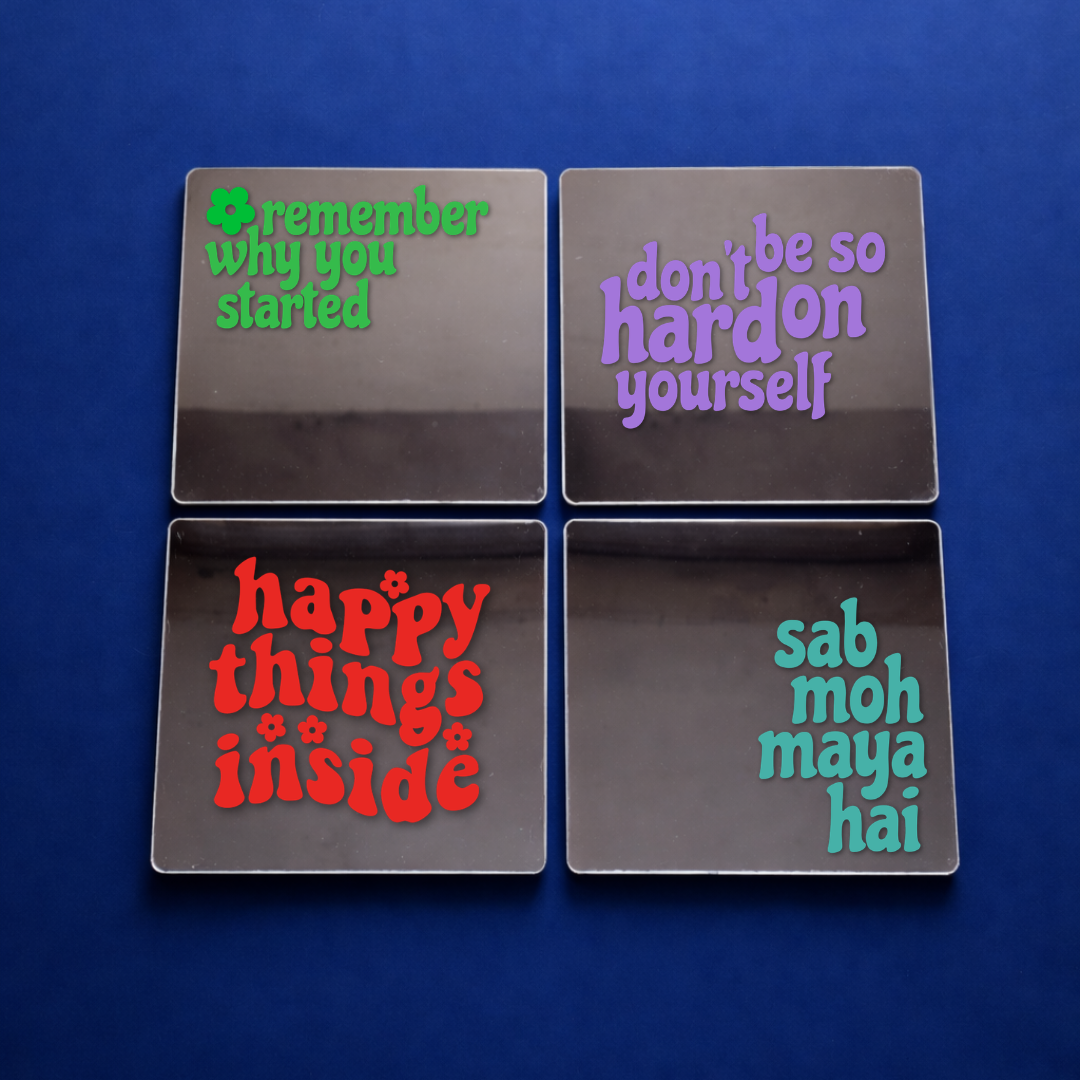 One Day at a Time Affirmation Mirror Set (4pcs)