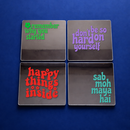 One Day at a Time Affirmation Mirror Set (4pcs)
