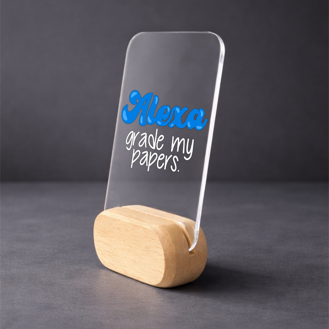 Teacher & Alexa Desk Standee