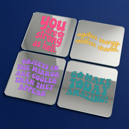 Confident AF Affirmation Mirror Set (4pcs)