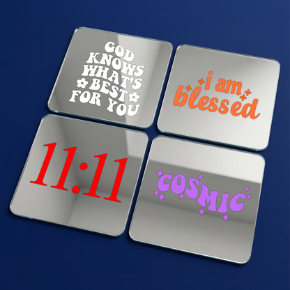 Manifest & Believe Affirmation Mirror Set (4pcs)