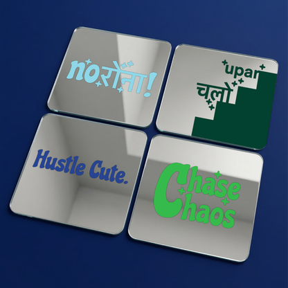 Cute Hustle Club Affirmation Mirror Set (4pcs)