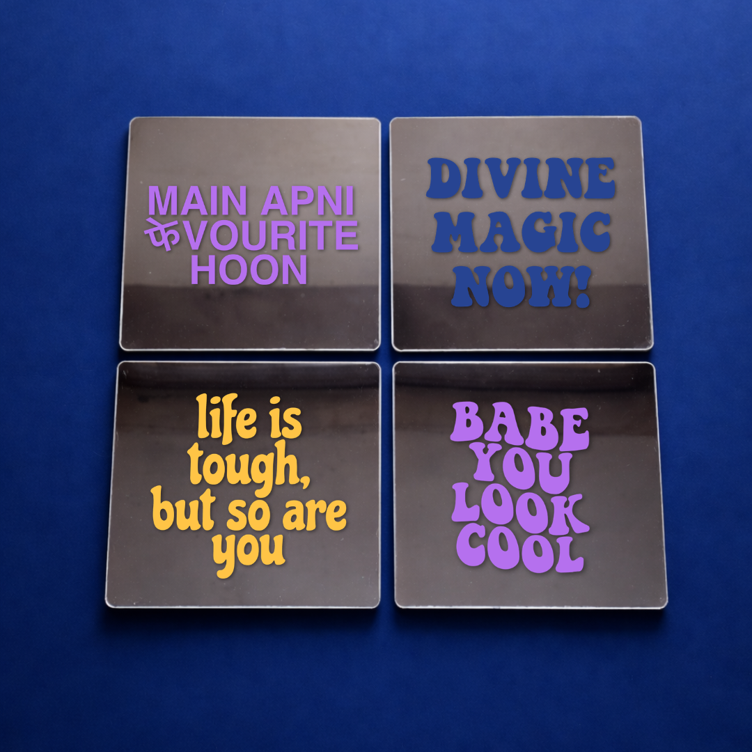 Confidence Glow Affirmation Mirror Set (4pcs)