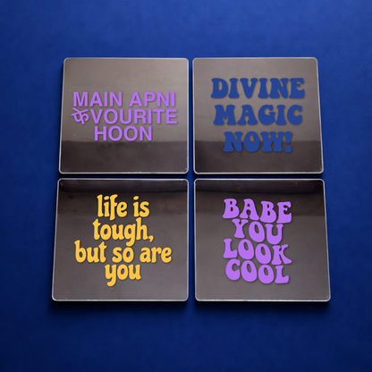 Confidence Glow Affirmation Mirror Set (4pcs)