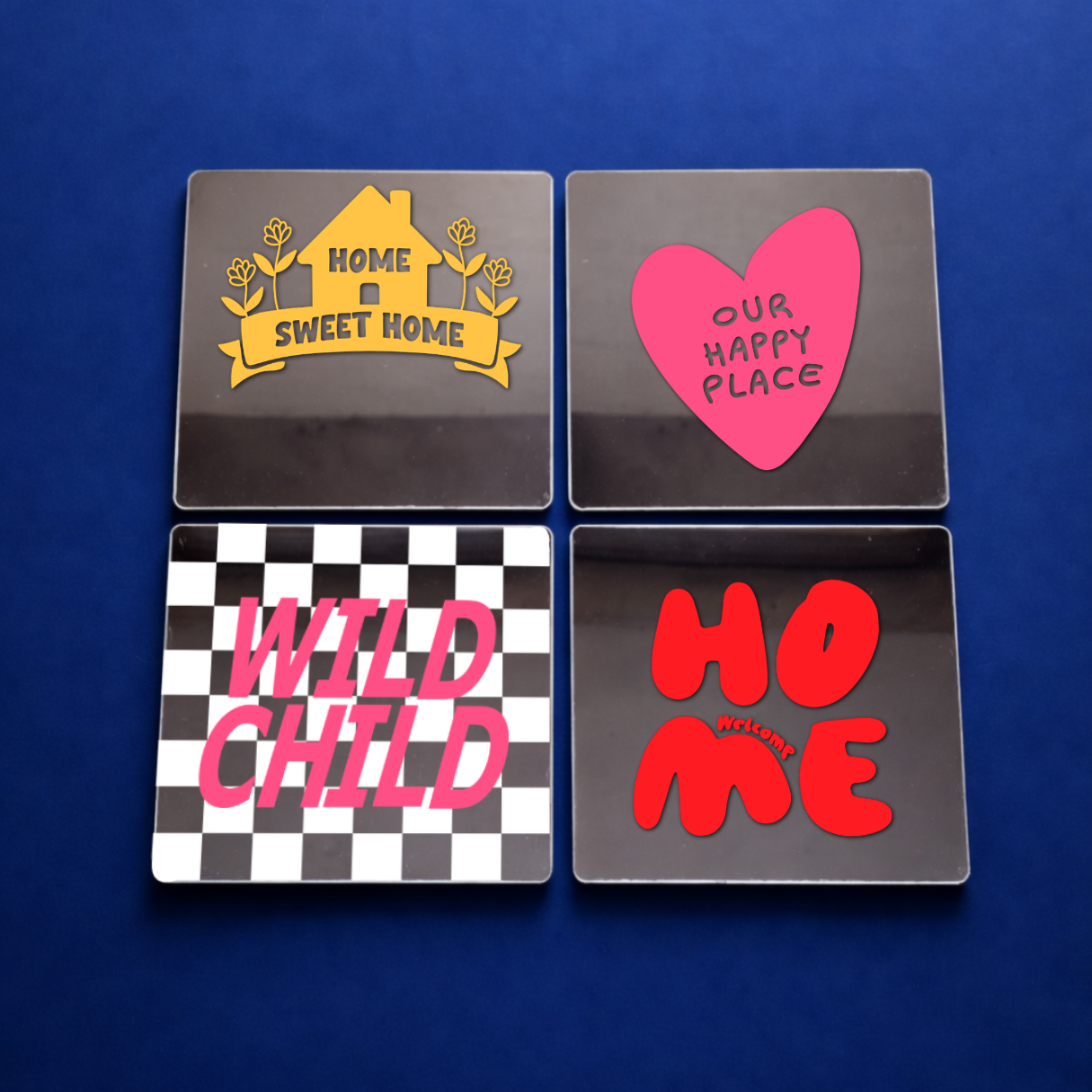 Happy Place Affirmation Mirror Set (4pcs)