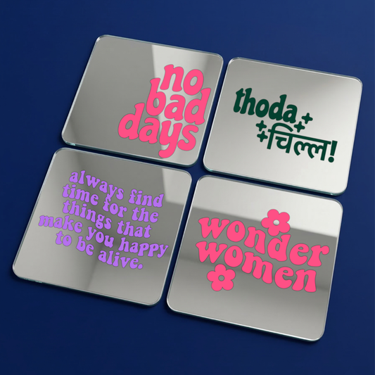 Do What Makes You Happy  Affirmation Mirror Set (4pcs)