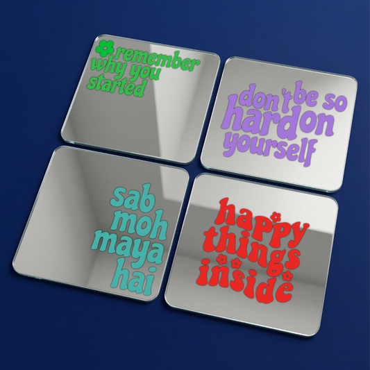 One Day at a Time Affirmation Mirror Set (4pcs)