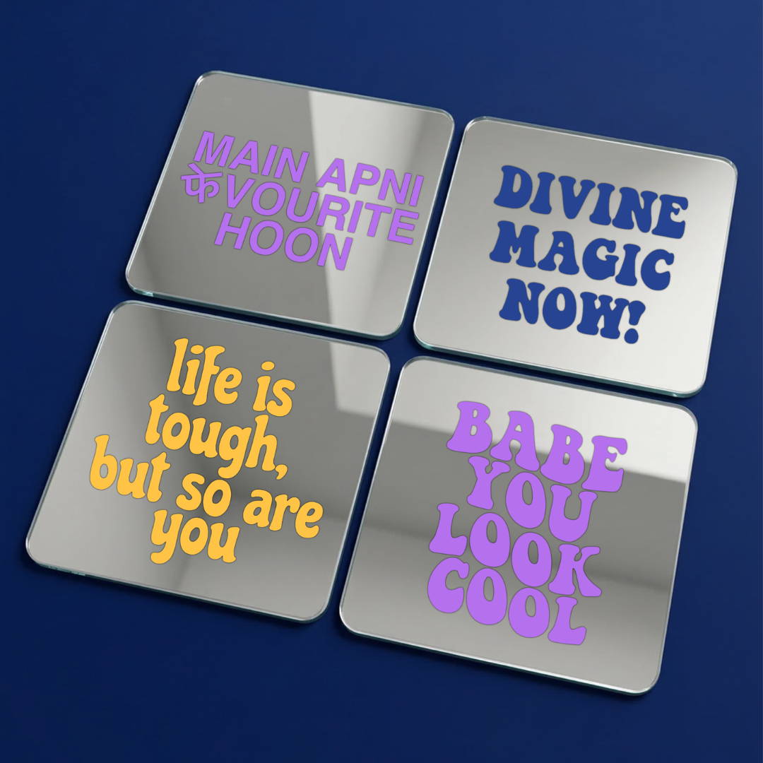 Confidence Glow Affirmation Mirror Set (4pcs)