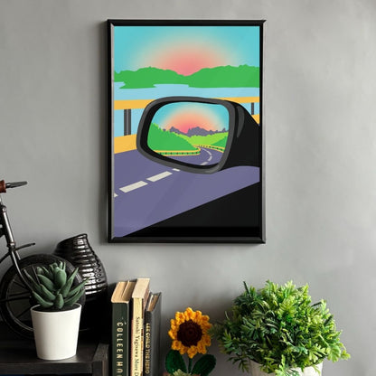 Sunset in the Mirror Frame