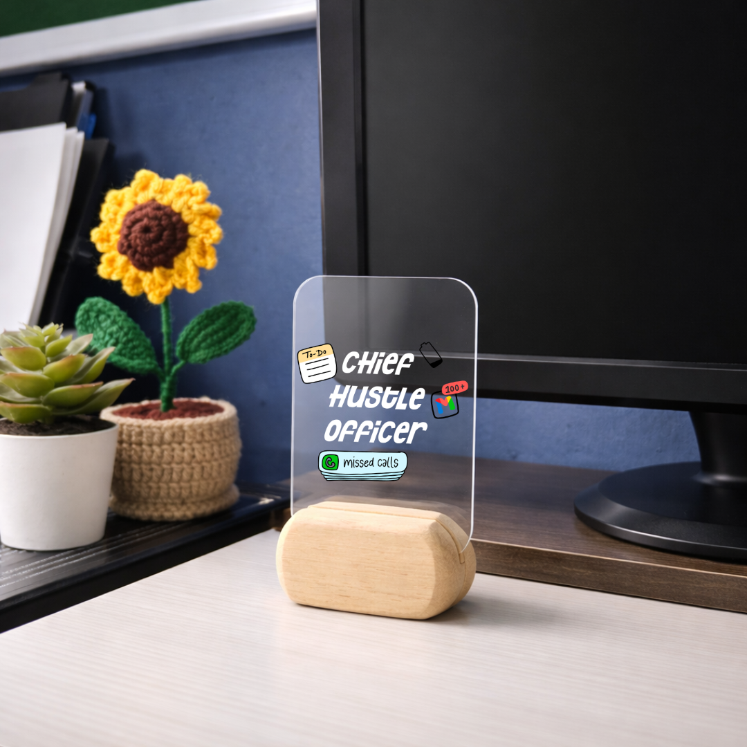 Chief Hustle Officer Desk Standee