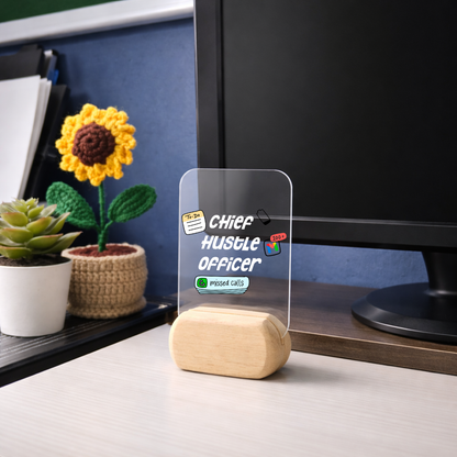 Chief Hustle Officer Desk Standee