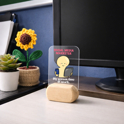 Social Media Life Desk Standee