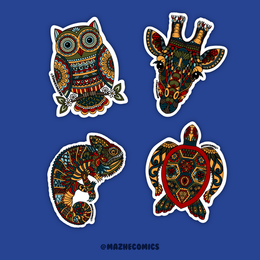 AniMandala Stickers (4pcs)