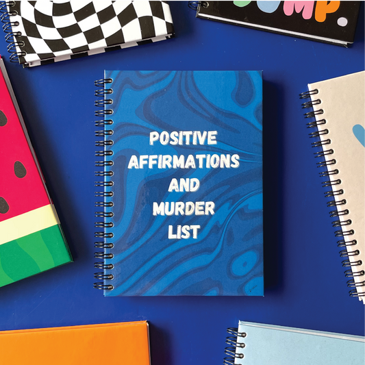 Positive Affirmations & Murder List Premium Notebook