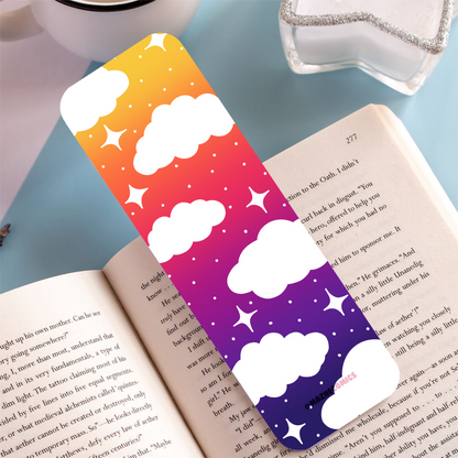 Cloud Yellow-Purple Long Bookmark