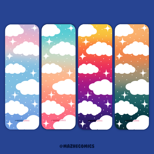 Set of 4 Sky Lovers Long Bookmark